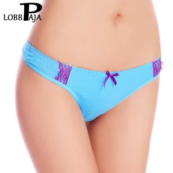 

LOBBPAJA Lot 6 pcs Sexy Women's G-strings Thongs Strings Cotton Lace Woman Underwear Women Ladies Panties Intimates Lingerie