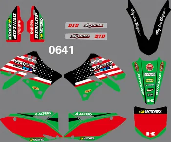 

0641 motorcycle Team Graphic & Backgrounds Decal Stiker Kits for Kawasaki KX450F KXF450 2009-2011