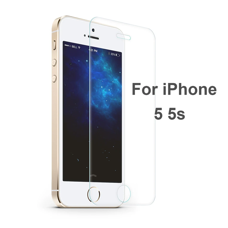 Ультратонкий 9 9н 2.5D Премиум Закаленное Стекло Экран Протектор Для iPhone 5 5S 6 S 7 плюс