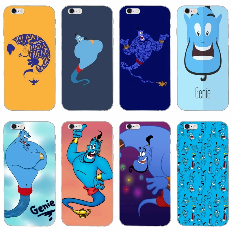 Laumans Genie Аладдин тонкий силиконовый мягкий чехол для телефона Iphone 4 4s 5 5S 5C SE 6 6S плюс