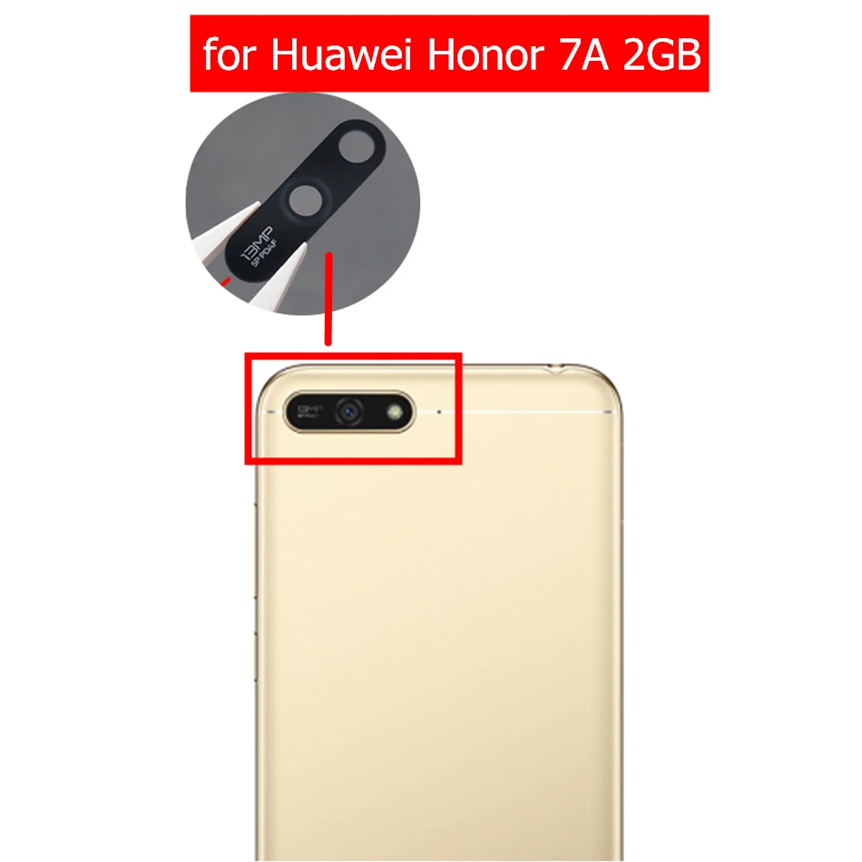 

2pcs for Huawei Honor 7A 2GB Camera Glass Lens Back Rear Camera Glass Lens with Glue for Honor 7A Replacement Repair Parts