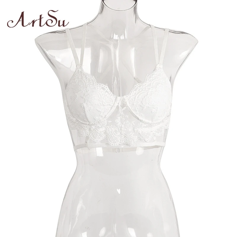 Женский кружевной бюстгальтер без косточек ArtSu с цветочным рисунком сексуальный