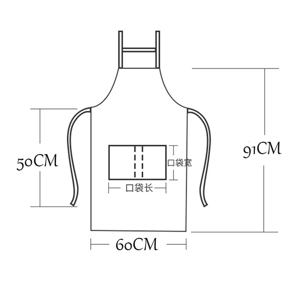 Pure Cotton Anti Water Women Men Print Name Logo Chef Cook Kitchen Apron Restaurant Cafe Waiter Hairdresser Hang Neck Barbers