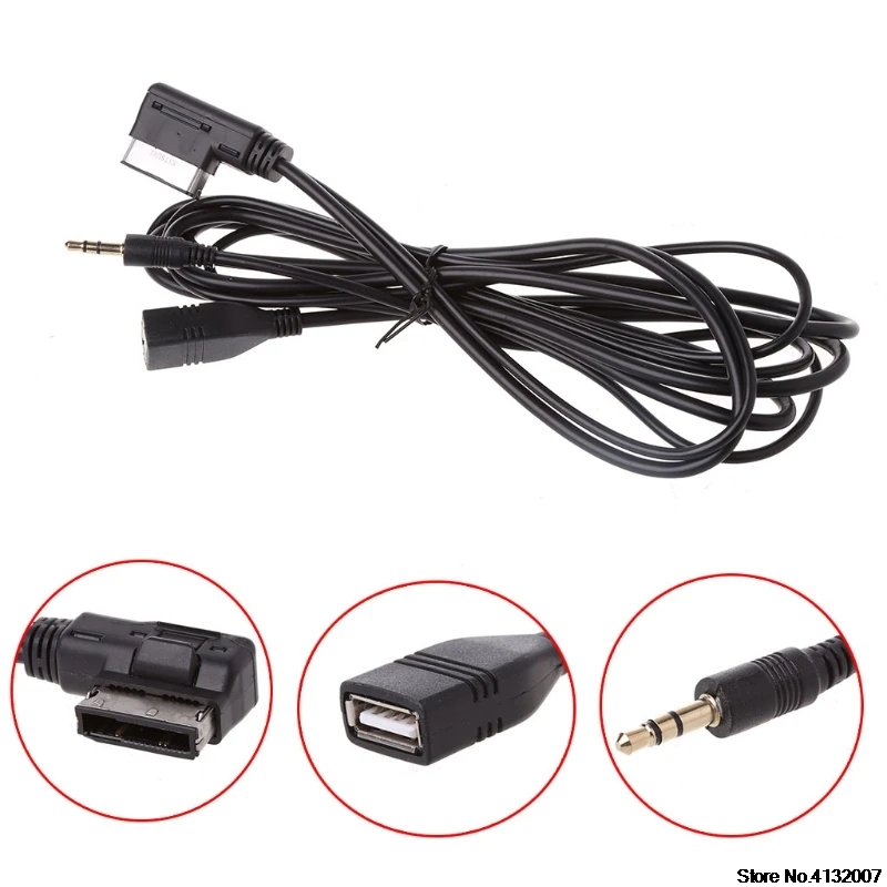 Car AMI Music Interface Charger AUX USB Cable for Mercedes Benz C63 E200l CLS ML 828 Promotion