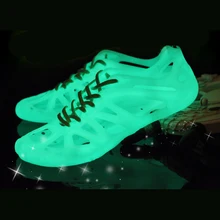 Breathable Fluorescent Aqua Shoes Quick-Drying Unisex Summer Water Shoes Luminous Lace-Up Rubber Walking Shoes S0005
