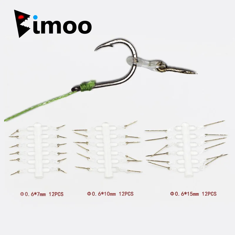 

Bimoo 24PCS Carp Fishing Hair Rig Baits Pins for Carp Boilies Pop ups Metal Bait Spike Carp Fishing Hook Bait Boilies Pin
