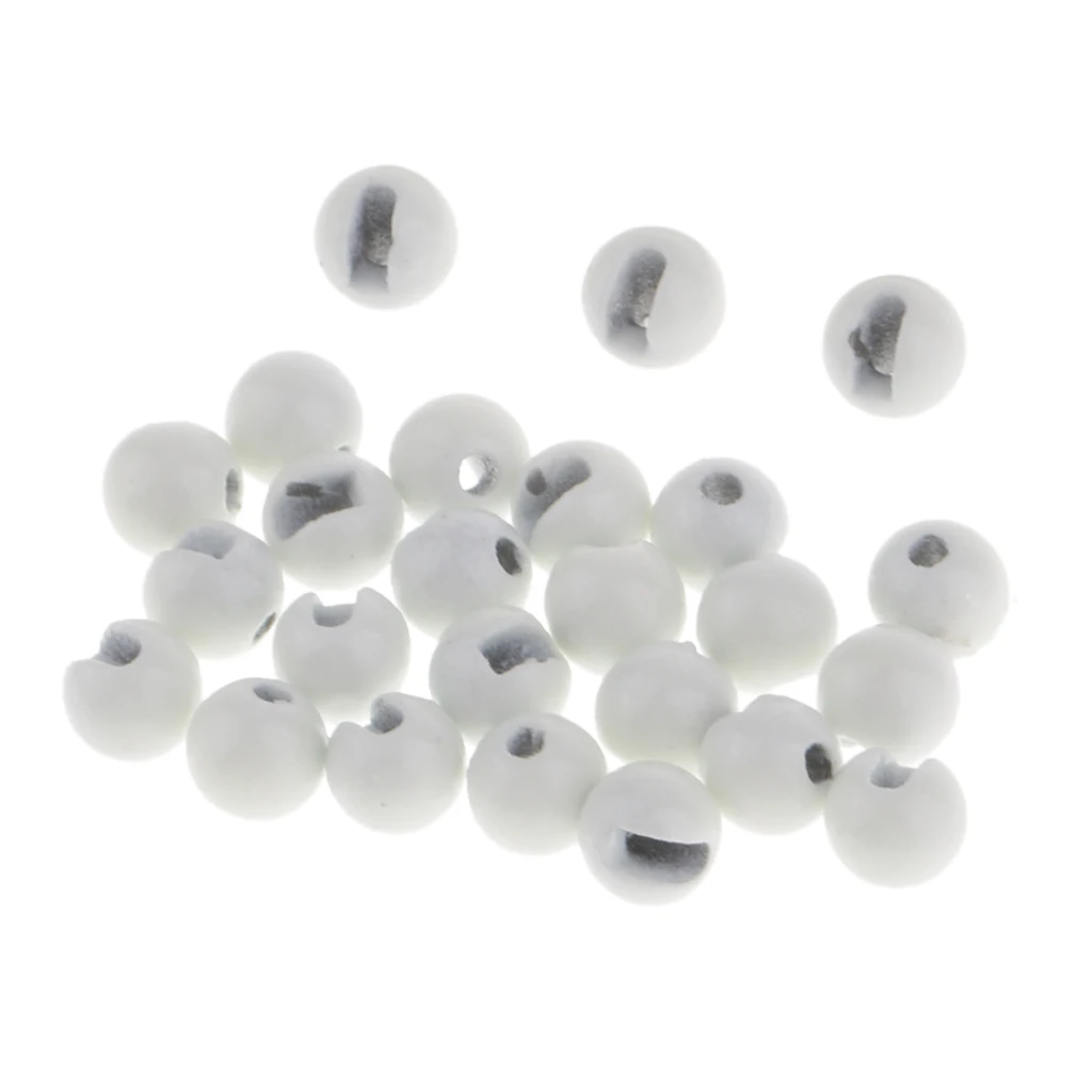 25pcs 5 Colors 4.6mm Nice-Designed Slotted Tungsten Beads Fly Tying Material Bolas de tungsteno perles de tungstene