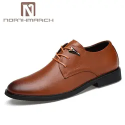 NORTHMARCH/Лидер продаж; Мужская обувь; сезон весна-осень; Туфли-оксфорды из натуральной кожи; Мужские модельные туфли в деловом стиле; обувь с