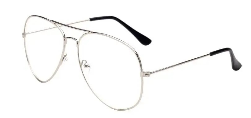 Прозрачные женские очки-авиаторы, Ретро стиль, оптическая оправа, очки для глаз, мужские очки для близорукости, прозрачные очки Oculos De Grau - Цвет оправы: silver frame
