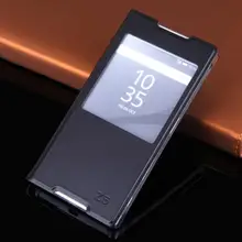 Чехол FGHGF для sony Xperia Z5 с окошком, кожаный флип-чехол для sony Z5 View, чехол для телефона E6603 E6633 E6653 E6683, полный Чехол Z5