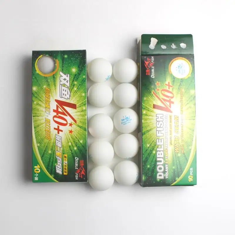 الأصلي مزدوج السمك 2 نجوم V40 + abs مادة البوليمر لجدول تنس الطاولة مضرب لعبة الأبيض بالجملة 20 كرات