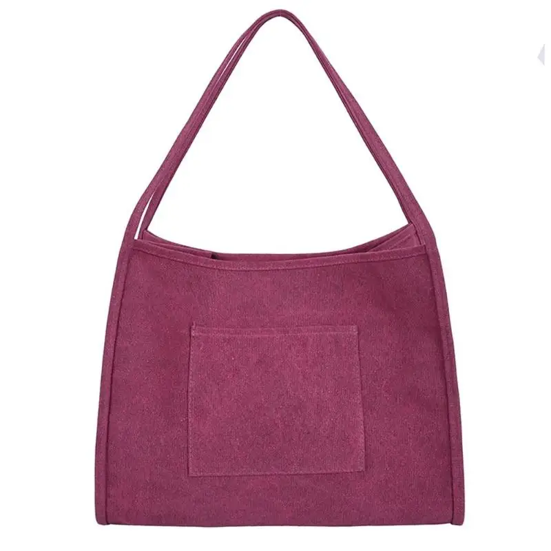 Модные женские одноцветные сумки через плечо, летние пляжные женские сумки с большой вместительностью, повседневные холщовые сумки для покупок - Цвет: Красный