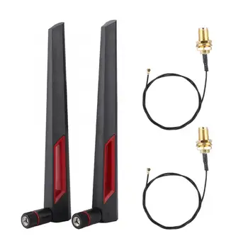 

High Quality 2PCS M.2/NGFF Wireless Network Card Connect Cable+2*8DBi AC688 Network Antenna