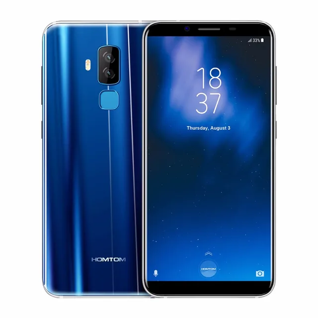 Best Price HOMTOM S8 Smartphone 5.7" HD+ Screen 18:9 Ratio MTK6750T Octa Core 4G RAM 64G ROM 3400mAh 16.0MP+5.0MP Dual Rear Front Cellphone