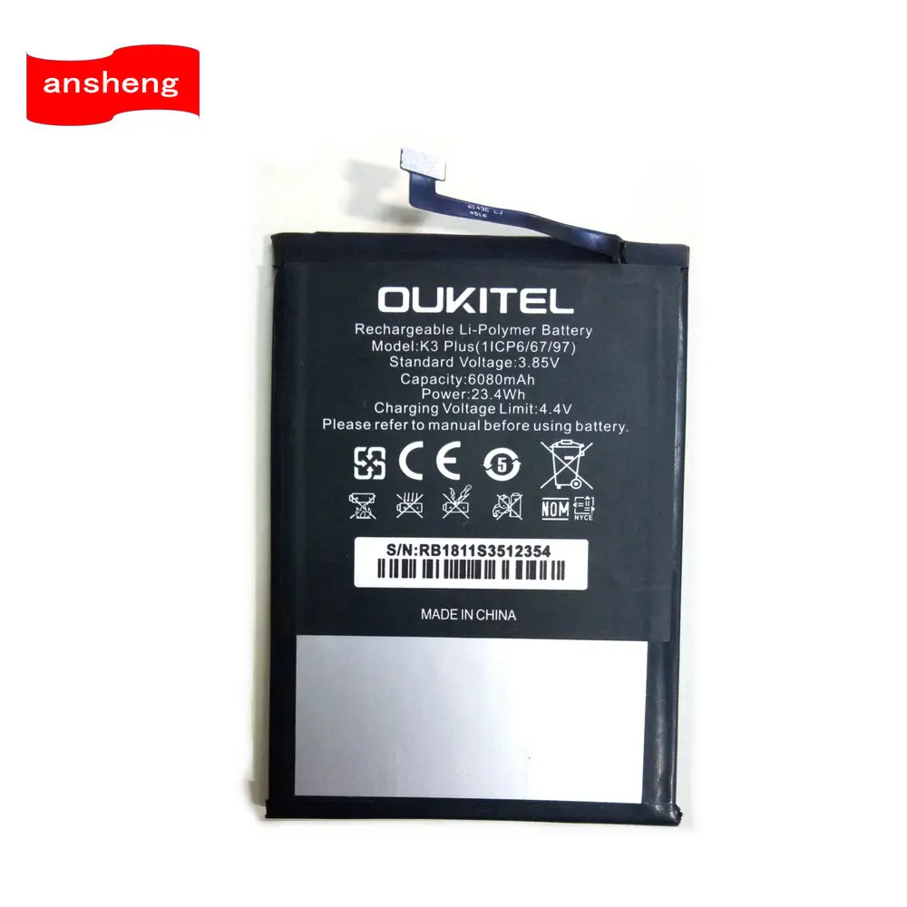 

High Quality 6080mAh Battery For OUKITEL K3PLUS K3 PLUS Mobile phone