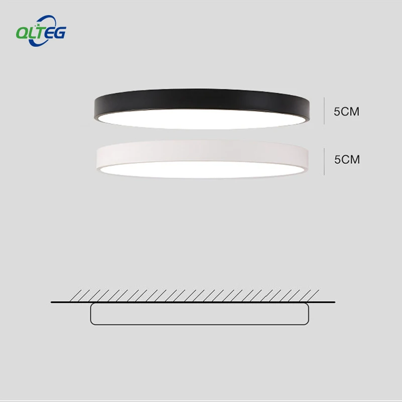 Us 21 48 34 Off Qlteg Ultra Thin Modern Led Ceiling Light Ceiling Decoration Fixtures Bedroom Living Room Ceiling Lamp 5cm High In Ceiling Lights