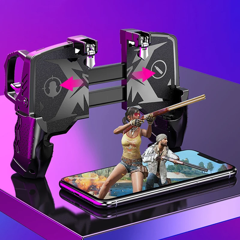 

New PUBG Mobiele Gamepad Joy Stick Metalen L1 R1 Trigger Game Shooter Controller for IPhone Xr 7 8 Huawei Xiaomi Oppo All Phone