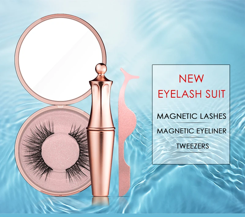 

2019 Hot Magnetic Liquid Eyeliner Magnetic False Eyelashes Tweezer Set Waterproof Long Lasting Eyeliner False Eyelashes