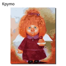 Kpymo Chuvilyaeva Галина Ангел живопись по номерам на холсте Абстрактная Безрамная картина маслом домашний декор Настенная картина подарок