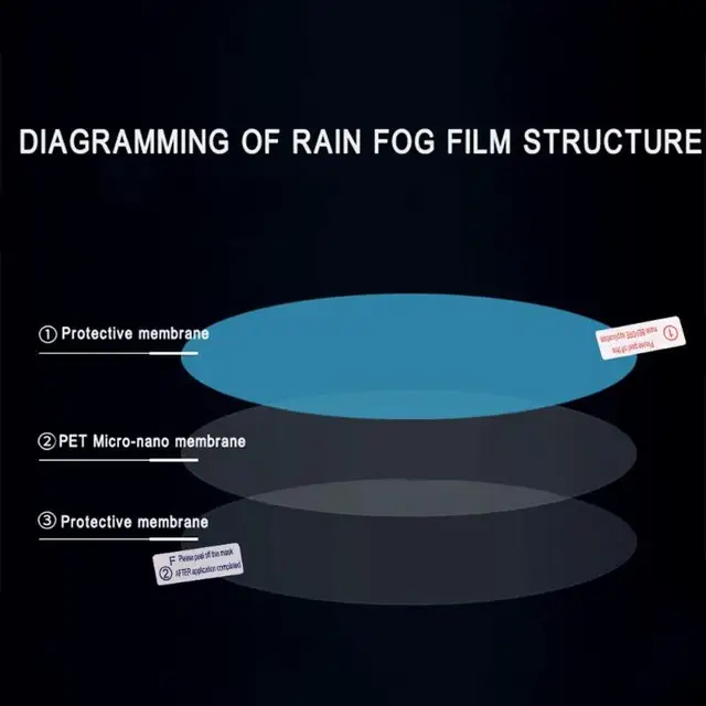 1 Pair Universal Car Rain Shield Sticker Rearview Glass Mirror Films Rain Shade Light Rainproof Anti-fog Protective Sticker Film