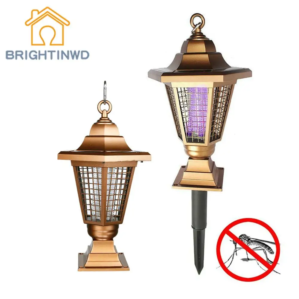 Solar Powered Light Zapper UV Outdoor Garden Lighting Mosquito Insect