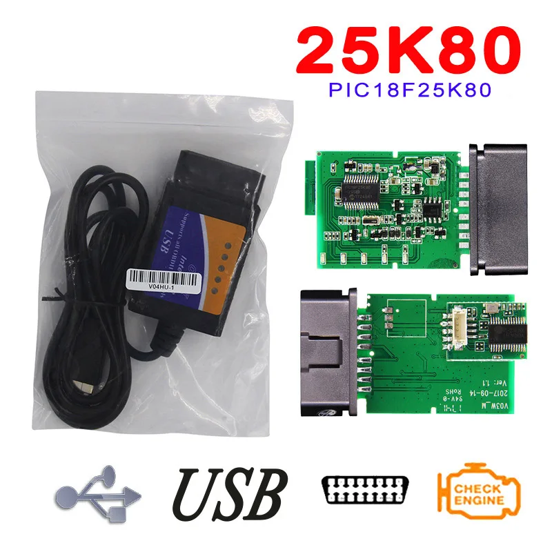 Elm327 USB V1.5 OBD2 Диагностический Автомобильный сканер Elm 327 OBD диагностический для