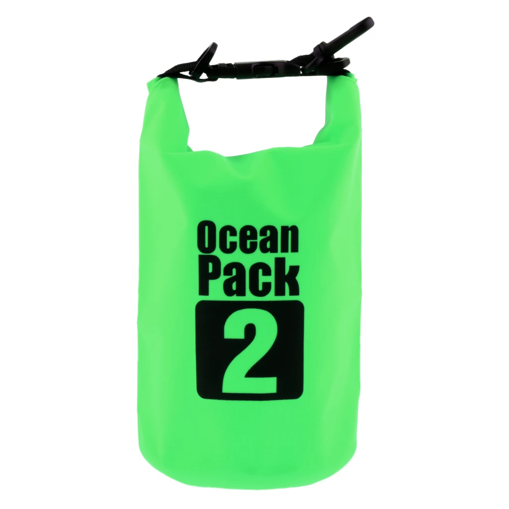 1 Pcs 2L Lightweight Dry Bag Waterproof Sack with Quick Release Buckle for Kayak Canoe Sailing Boating Swimming Beach Watersport
