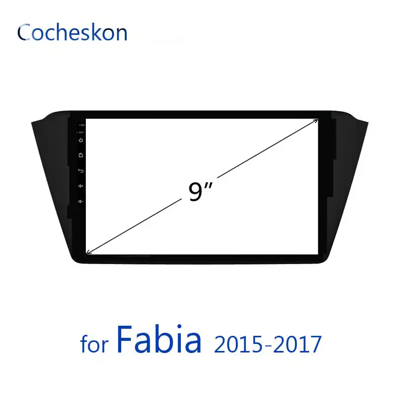For 2 Din Skoda Fabia 3 2015 2017 Car Frame Double Din For 9 Inch Car Multimedia Player Screen Gps Navigation Fascias Aliexpress