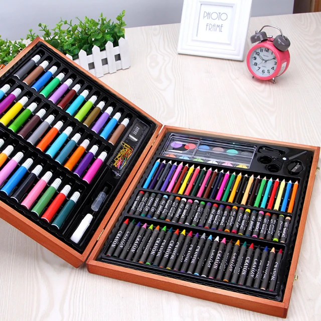 150pcs Colored Pencil Painting Marker Pen Crayon Paint Brush