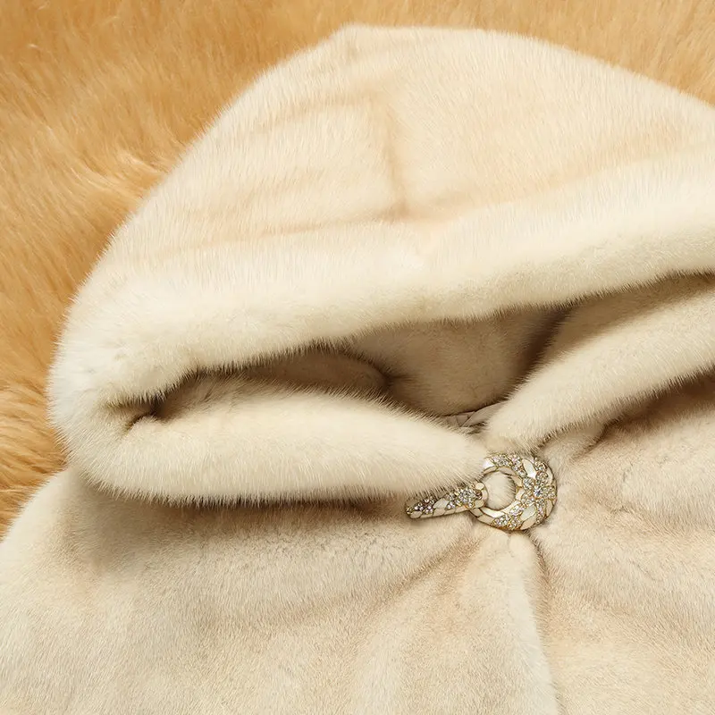 Новинка, роскошное зимнее женское пальто, натуральный мех, Полный Пелт, настоящий верх, модное, вязанное, с капюшоном, женское натуральное пальто, теплое для женщин