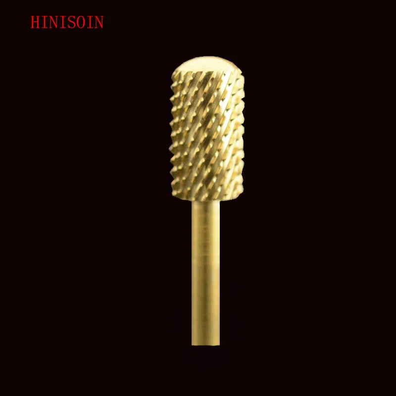 10Pcs/Lot Gold Small Barrel Smooth Top Bit - HIVISOIN Carbide Nail Drill | Красота и здоровье