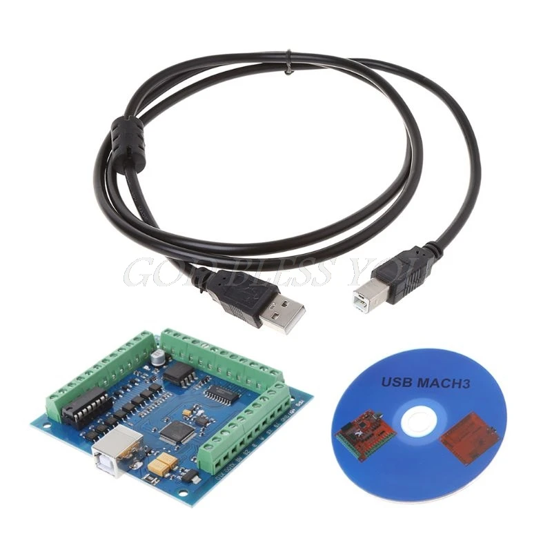 

12-24V CNC MACH3 USB 4 Axis 100KHz Stepper Motion Controller Card Breakout Board