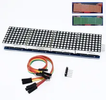 Free Shipping MAX7219 Dot Matrix Module Microcontroller 4 In One Display with 5P Line New