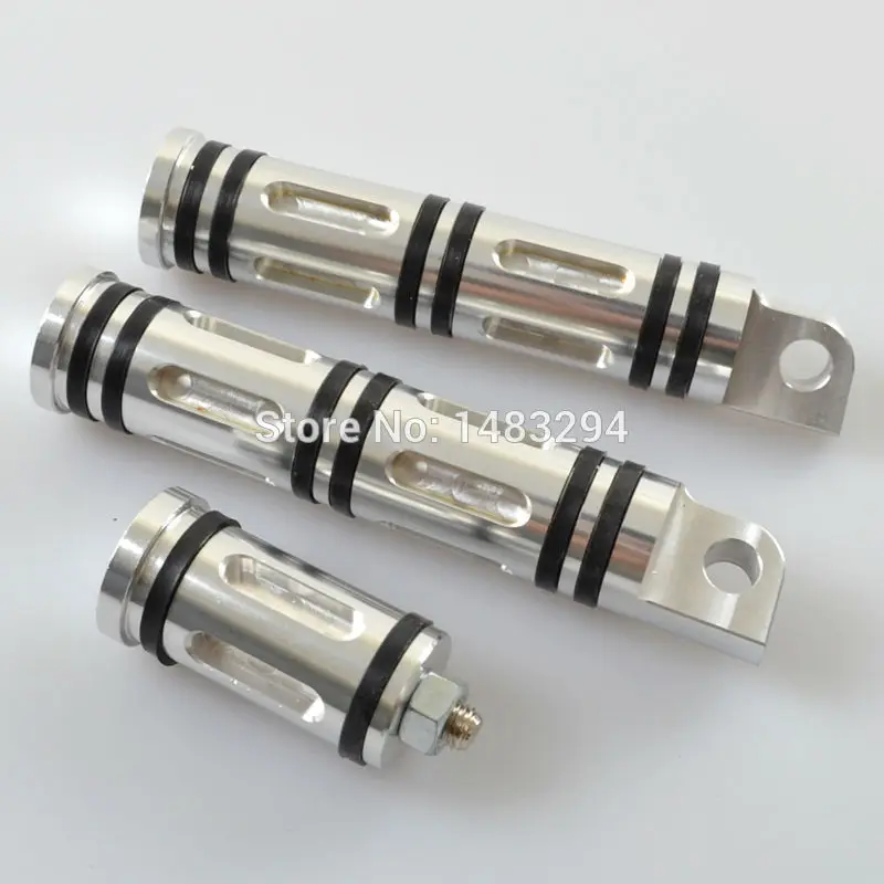 

Motorcycle Silver Aluminum CNC Footrest Foot Pegs & CNC Shifter Fits For Harley Sportster Touring Dyna Softail Custom
