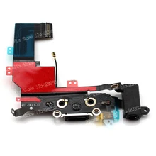 10pcs lot Brand New Original Charging Port Dock Connector Charge Flex Headphone Jack Audio Cable for iPhone 5S Black