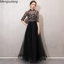 Robe de soiree Новое Элегантное тонкое платье с круглым вырезом vestido de festa плюс размер вечернее платье для выпускного вечера женское платье