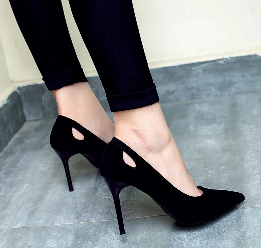 

Europe and America high heels fashion wild pointed womens shoes rhinestones buckle stiletto wedding shoes elegant single shoes