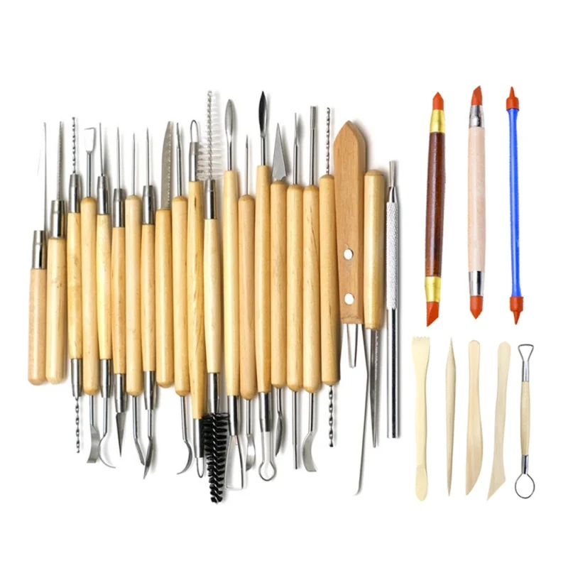 

2019 New 30Pcs/Set Ceramic Clay Wood Carving Knife Tool Multi-function Mini Modeling Engraving Tool Home Garden Ceramics Tools