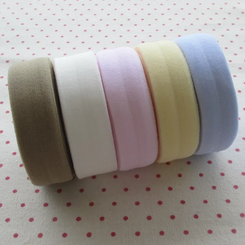 

10 meters mixed color 2 cm elastic packet sideband diy cloth seam binding Clothing accessories wholesale 2M/color, 5colors.