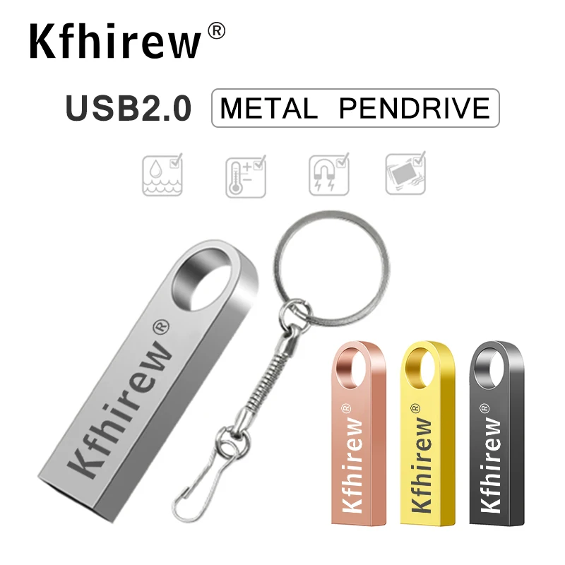

Newest metal usb flash drive 64GB 32GB 16GB 8GB 4GB flash drive with chain 128GB memory stick Pendrive Storage flash disk