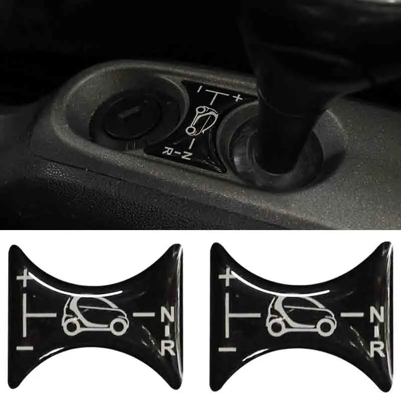 

3D stereo Gear sign sticker Central control panel decoration for 2009-2014 smart 451 fortwo car styling Modification accessories
