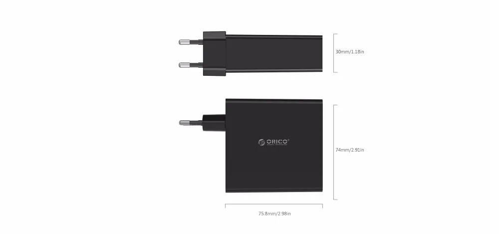 ORICO 4 порта настенное USB зарядное устройство для телефона 5V2. 4A* 4 6A30W общий выход ЕС Разъем для смартфона