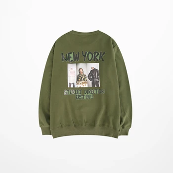 

men's sweatshirt hoodies fleece street loose solid color simple graffiti pullover harajuku printing hip hop streetwear