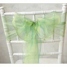 25 шт 60 цветов-1/3 18x275 см органза стул пояса чехлы с бантом крышка стула для свадьбы, памятные события и вечерние банкетные рождественские украшения