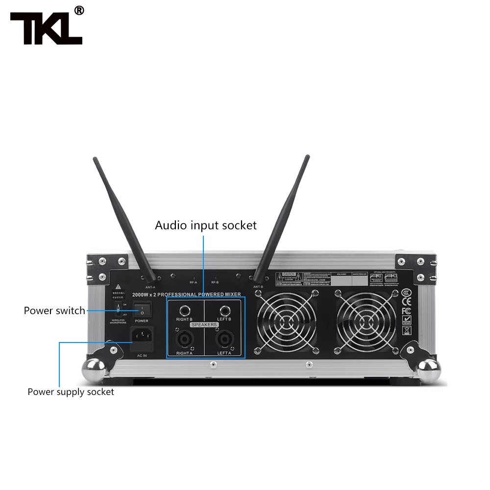 TKL PH2400 8 1200 Вт усилитель мощности DJ микшер Поддержка USB Bluetooth проигрывание песен профессиональный сценический комплект Airbox