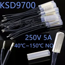 1 шт. KSD9700 без KSD9700 250V 5A 40~ 150 градусов биметаллический дисковый Температура переключателя нормально открытый термостат Термальность протектор