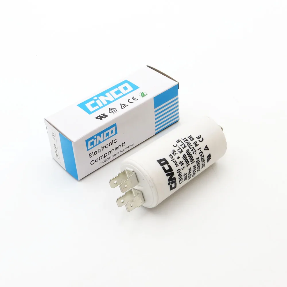 

5UF 400V 450V CBB60 Motor Run Capacitors 4pins SH DB Polypropylene Film Ac 450VAC Water Pump electrical engine 5mfd 5mf