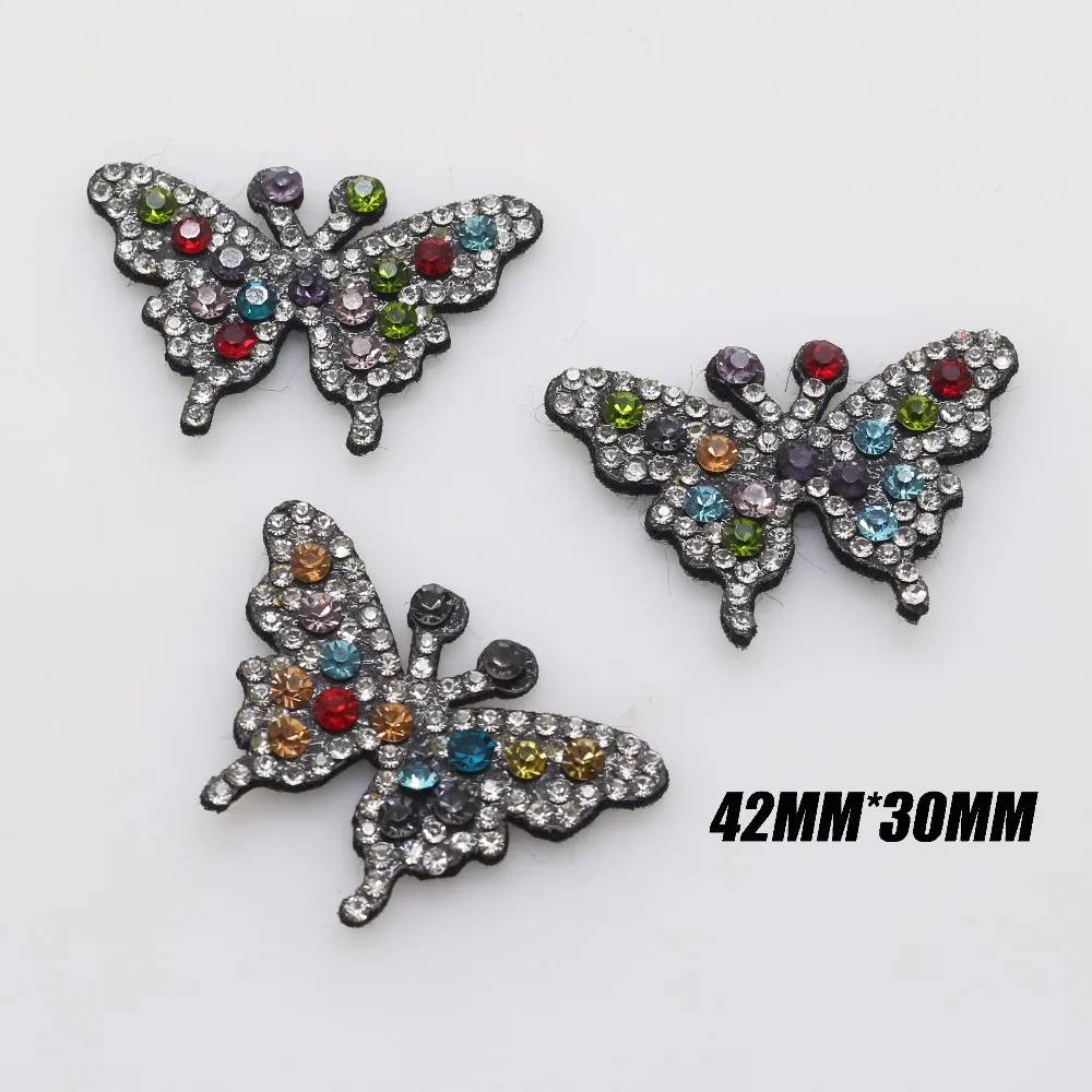 

New Butterfly patches Rhinestone Embroidery applique clothes sewing patch DIY badge patch accessories 10pcs sell Free Shipping