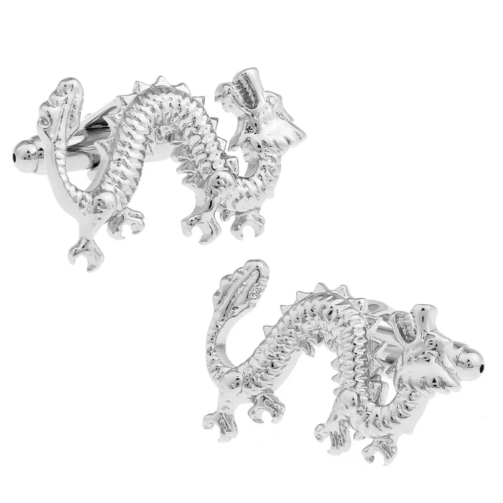 

Fancy Men's Wedding Groom Cuff Links Novelty Funny Dragon Shape Gold Color Shirt Suit Cufflinks 170381