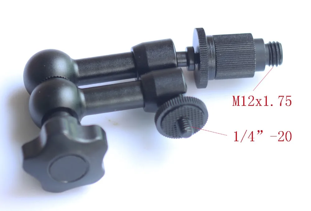 

7" Articulating Magic Arm w/ 1/4" to M12 male adaptor for 15mm rod Rail DSLR Rig